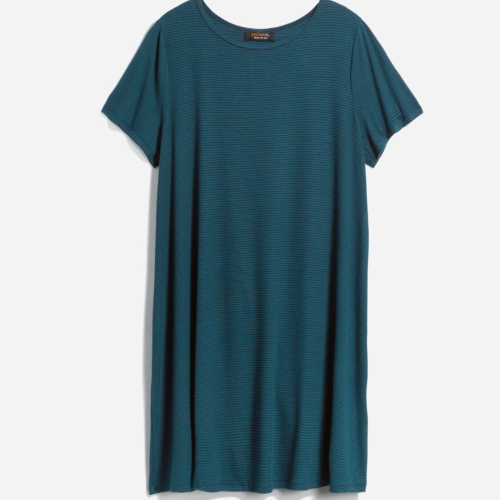 Halsey Striped Dress, Stretch Scoop Neck, Knit